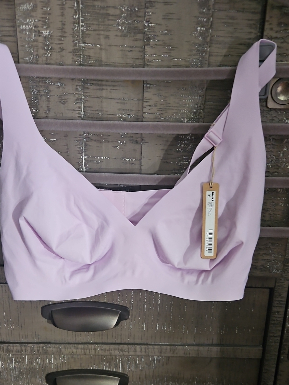 SKIMS  NAKED PLUNGE BRA Women’s Soft Support Bralette - Light Lavender
